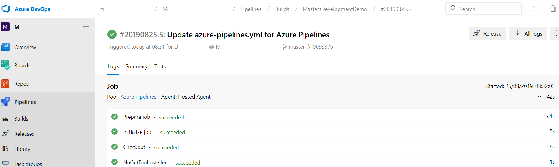 Review Build Pipe Azure DevOps